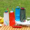 690 мл Складная бутылка для воды без BPA, мягкий портативный питьевой пакет с ручкой для спортзала, пешего туризма, кемпинга, путешествий