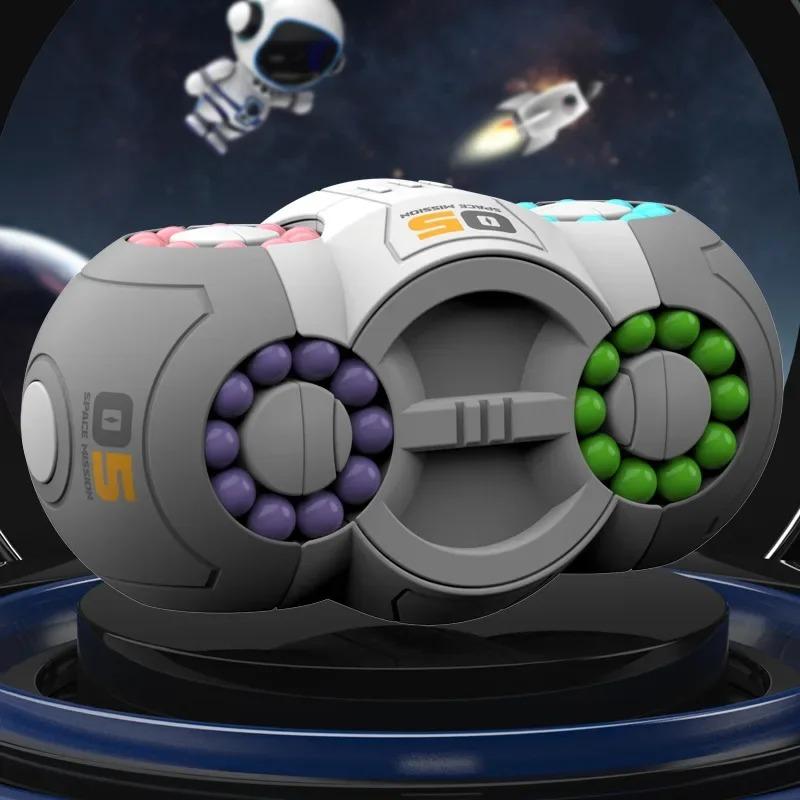 Fingertip Magic Cube Eight Sided Space Magic Cube with Ball BearingS,Finger Gyroscope Rotation Stress Relief Device - Educational Thinking Toy