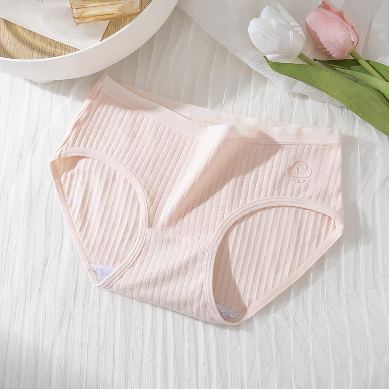 Женские трусы, бесшовное тонкое дышащее нижнее белье со средней талией