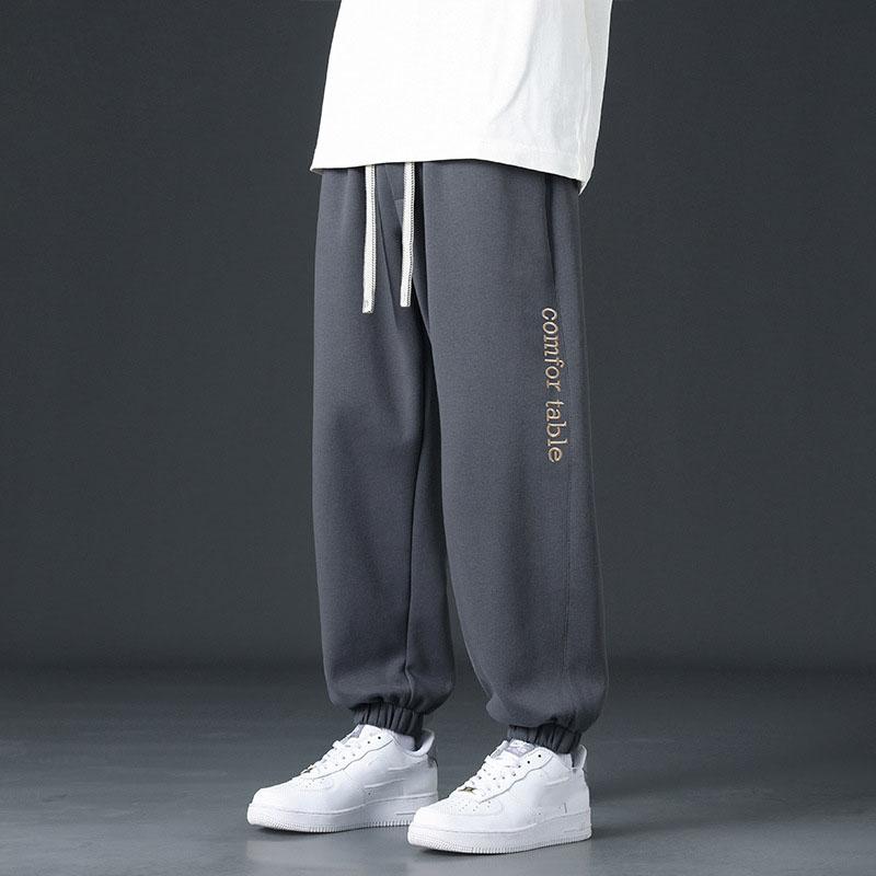 Men Sweatpants Spring Autumn Casual Baggy Jogger Pants String Banding Solid Color Sportswear Loose Trousers Big Size 8XL