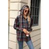 YYFS Женская мода повседневные толстовки с капюшоном и свитшоты с длинным рукавом в клетку