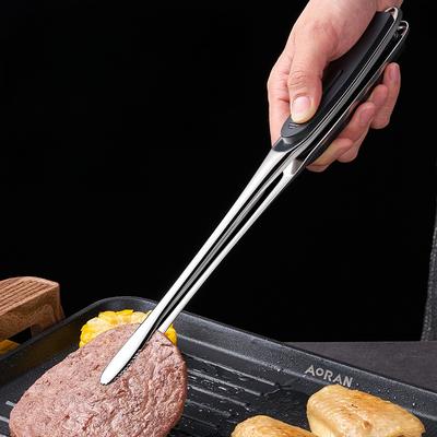 Щипцы для барбекю из нержавеющей стали, специальный зажим для стейков, бытовые удлиненные щипцы для утолщения пищи, зажим для барбекю, защищающий от ожогов