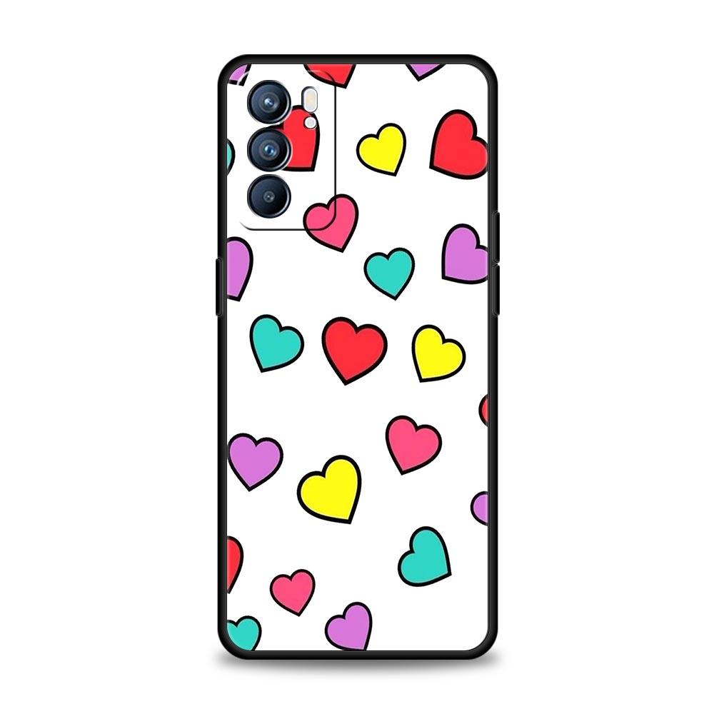Милый чехол для Oppo Reno8 Reno7 Reno6 Pro A54 5G Find X6 X5 A53 A52 A9 A15 A95 A17 A16 A76 A74 A57 A31
