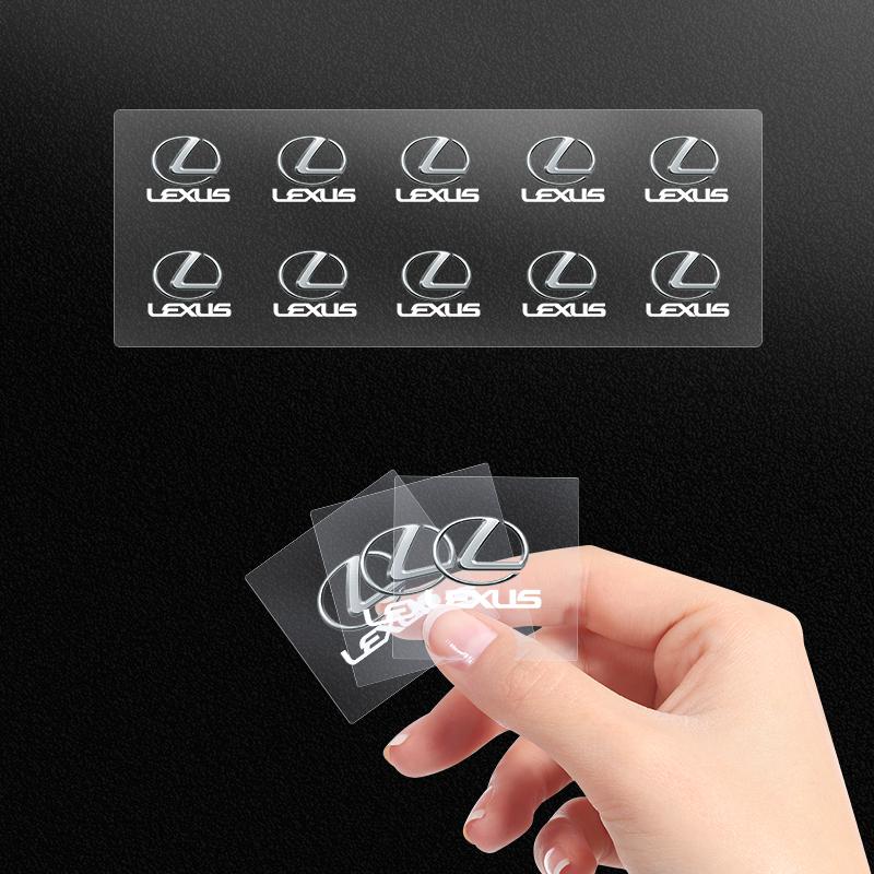 1/2/5/10PCS Car Logo Car Door Handle Anti Scratches Stickers For Lexus F SPORT IS250 IS200 CT200h GS300 LS430 RX450h LX570 IS300HK1