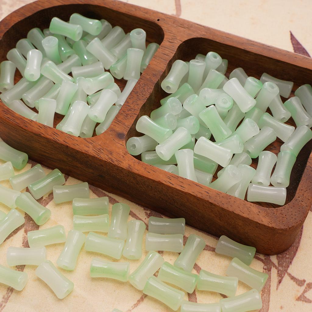 Стеклянные ореолы для окрашивания Бамбуковые бусины Бусины в старинном стиле Бусины ручной работы Аксессуары для бисера Глазурь Имитация нефрита Бусины Материалы