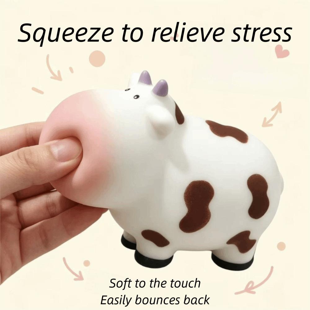 Soft Simulation Cow Fidget Toy Slow Rising Cow Slow Rebound Toy Simulation Cow Squishy Toy Adults