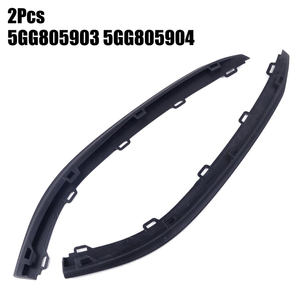 2Pcs Car Front Bumper Spoiler For Golf For MK7 2013-2017 5GG805903 L&R Exterior Bumper Spoiler Molding Trim 54 Cm Black ABS
