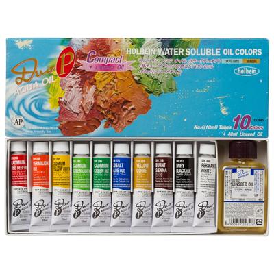 Aqua Oil Color DUO DU949 10 мл Компактный набор из 10 цветов с жидкостью для рисования 23949
