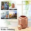 8 Litre Hammered Copper Water Dispenser (Matka) Container Pot with 4 Pure Copper Glasses with Pure Copper