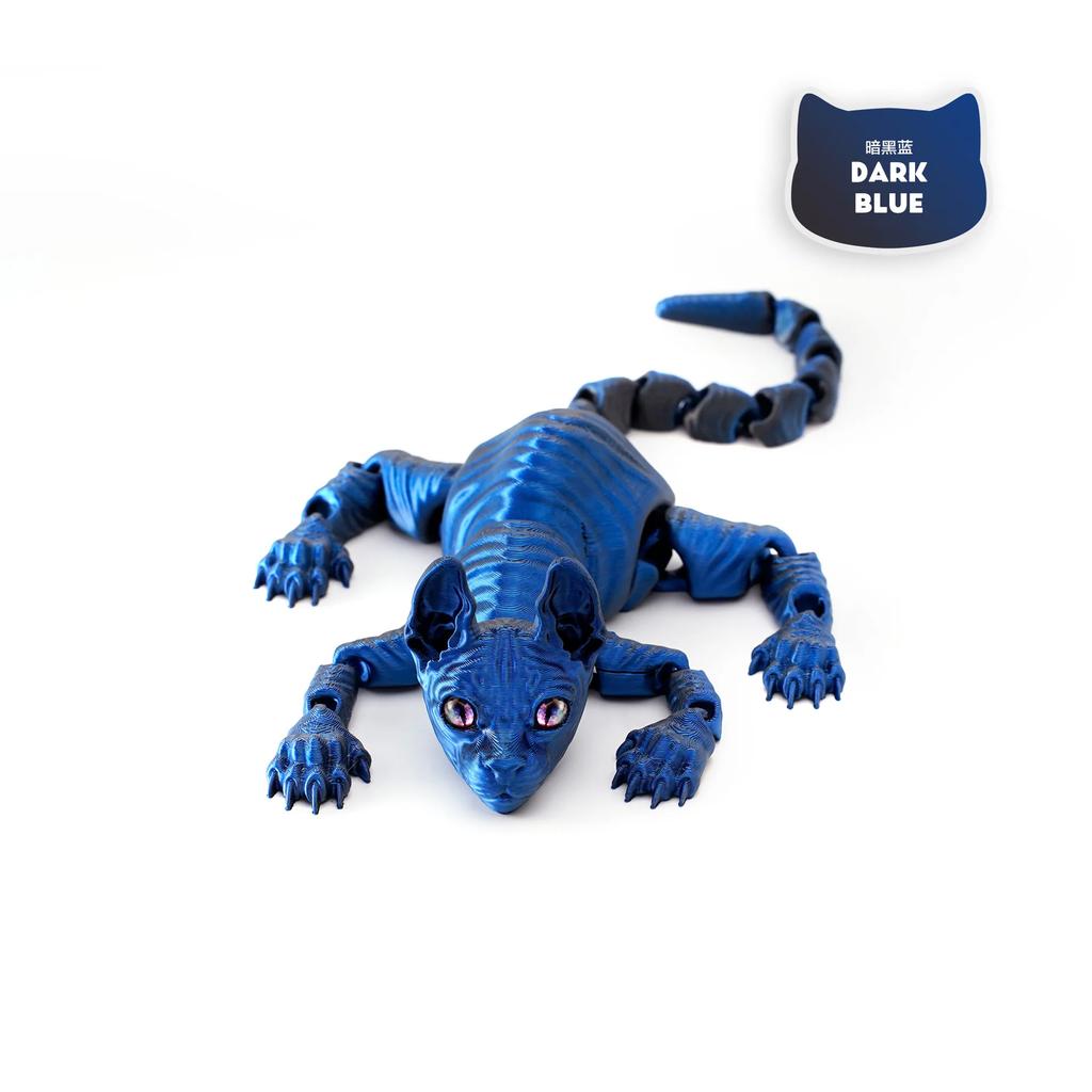 3D-печатная игрушка-антистресс в виде кошки сфинкс, реалистичная фигурка без шерсти, шарнирная кошка, забавная игрушка для любителя кошек, коллекционера, украшение для дома