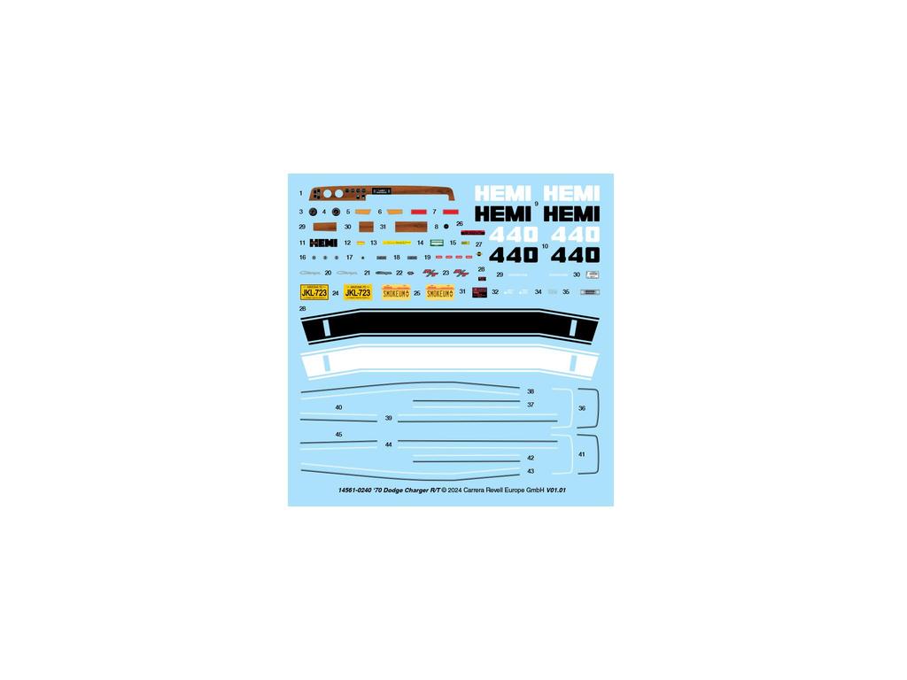 Revell 14561 1970 Dodge Charger R/T 125scale 117piece Skill Level 5 Model Assembly Kit