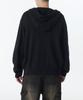 MUSINSA STANDARD Crochet Knit Hooded Zip-Up [Black]