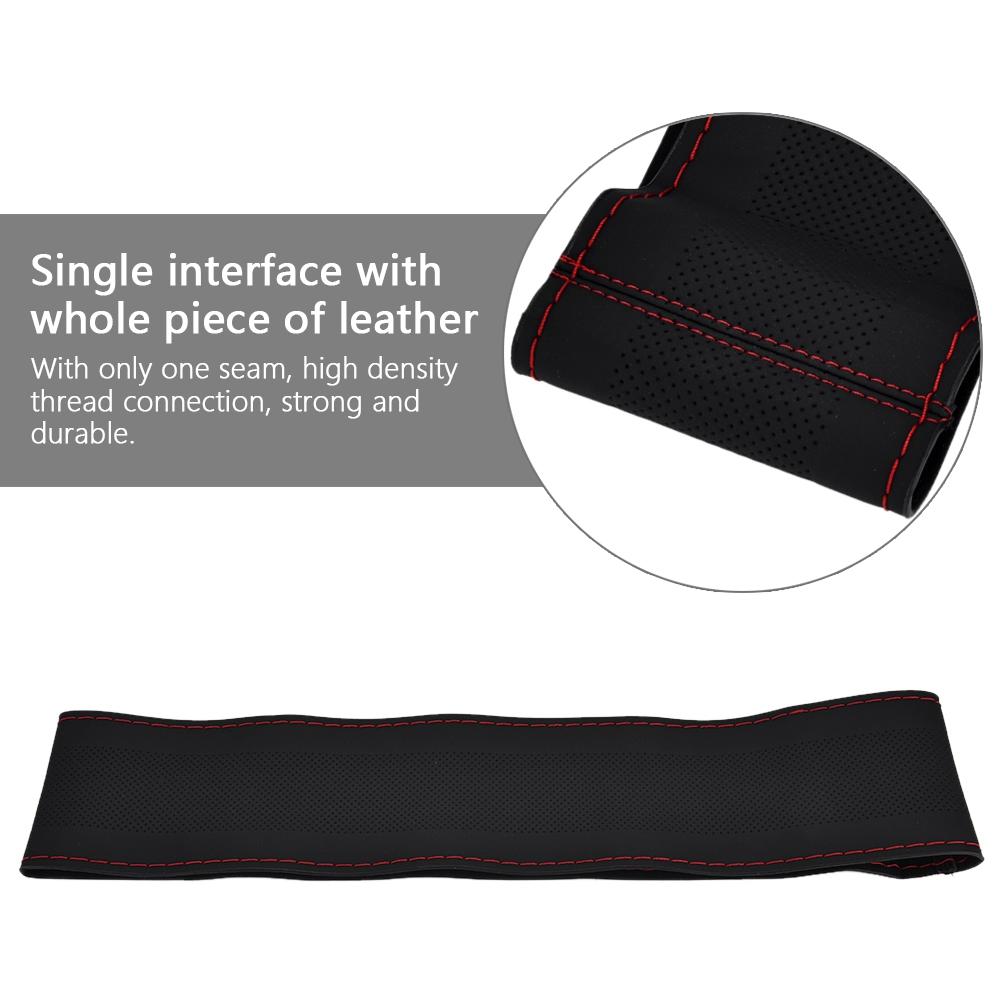 Универсальный автомобильный противоскользящий чехол на руль из натуральной кожи