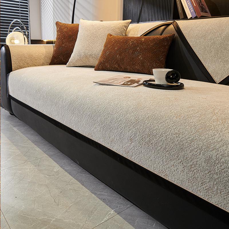 Роскошная Подушка для Дивана Премиум-класса с Прямыми Краями Новая Фиксированная Нескользящая Защита от Царапин Когтями Кошек Кожаная Подушка для Сиденья Дивана Прямого Ряда