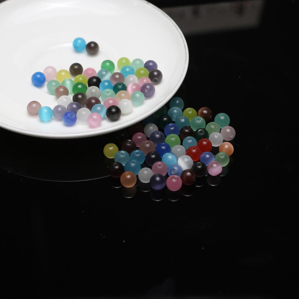 100 шт./упак., энергетические бусины из натурального камня, модные цветные сквозные опаловые бусины 8 мм для самостоятельного изготовления ожерелья, браслета, аксессуаров, ювелирных изделий