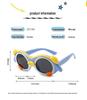 Polarized Cartoon Sunglasses for Kids - Soft Silicone, Childlike Design, Anti-UV Protection for Boys and Girls.