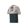 Puma Футболка X Liberty Aop с цветочным узором, вышитым логотипом, круглым вырезом, коротким рукавом, женские топы, темно-зеленый цвет 532886-80