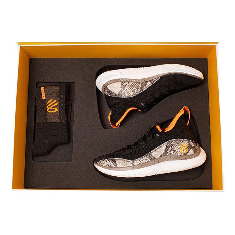 Under Armour Баскетбольные кроссовки Curry 8 Strike & Flow Мужские кроссовки Черный Коричневый 3024429-005(S-BOX)