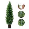 2 Pack 4' Artificial Cedar Topiary Tree Faux Plant UV Decor In/Outdoor