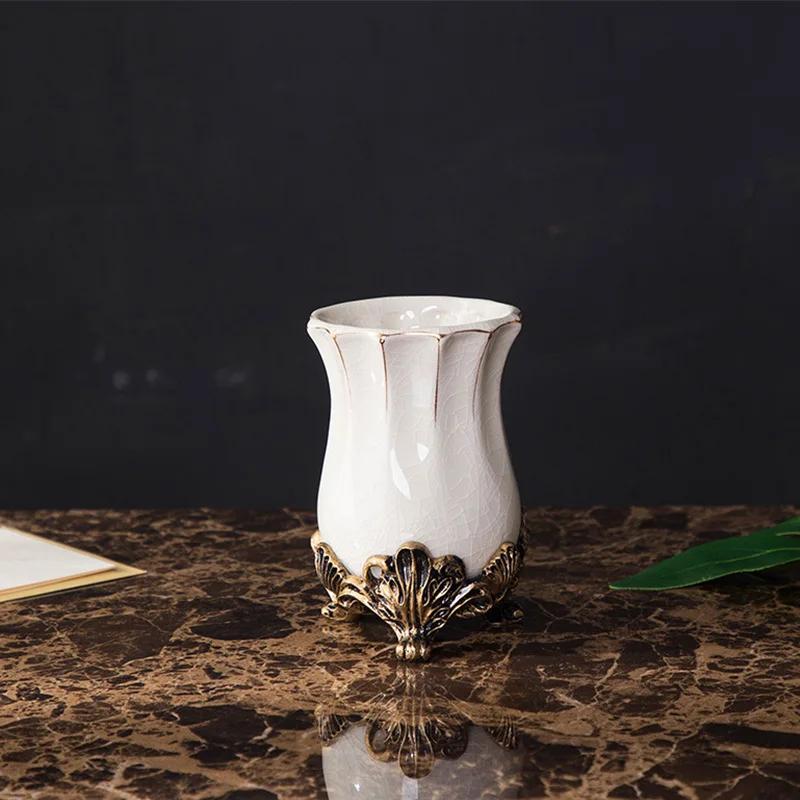 Серия "Трещиноватая глазурь", Аксессуары для ванной комнаты, Дозатор для мыла, Мыльница, Стакан, Держатель для зубных щеток, Ретро-стиль, Роскошный