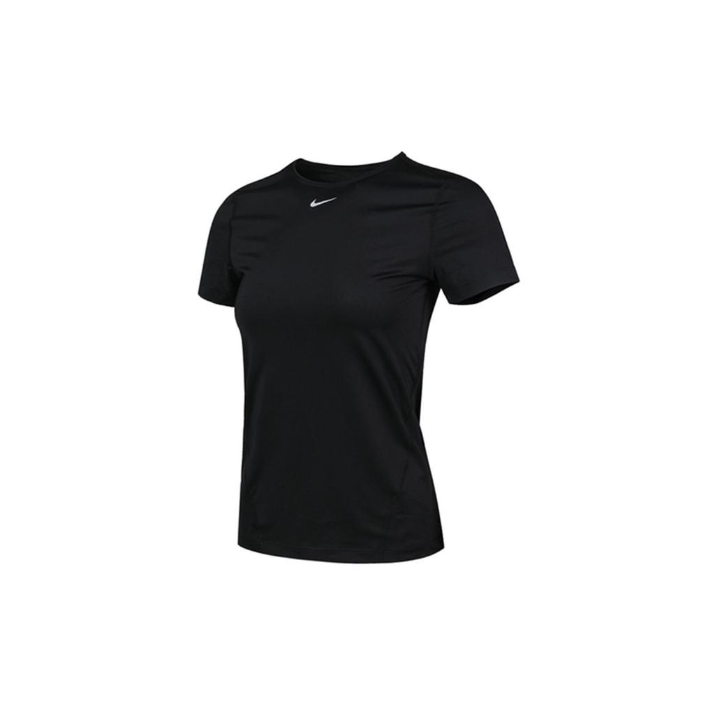 Nike Pro Mesh Dri-Fit Slim-Fit Breathable Quick-Dry Training Short-Sleeve T-Shirt Women Tops Black AO9952-010