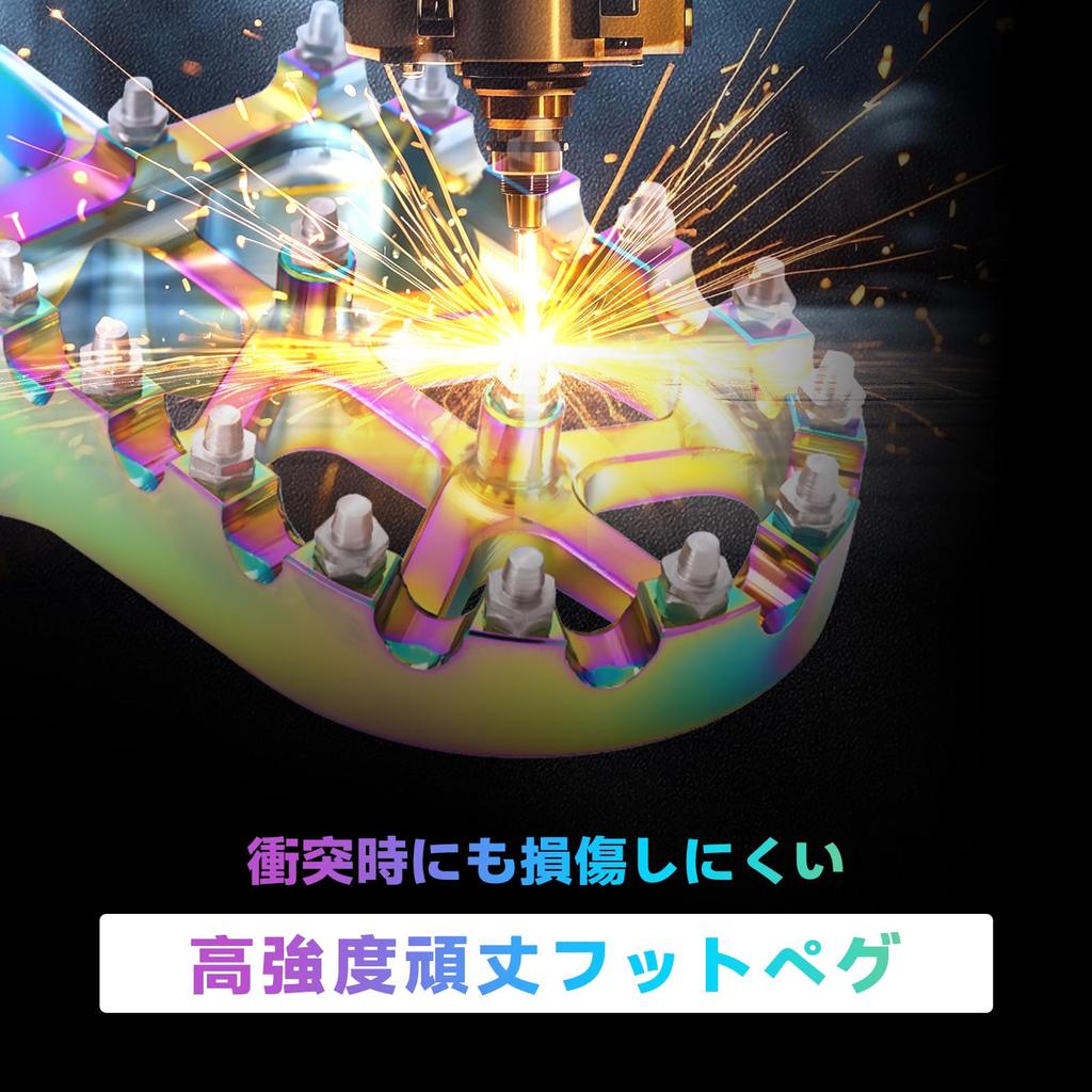 JFG Bike Foot Pegs Bike Step Set Anti-Slip Aluminum For CRF250L CRF300L CRF450L CRF250