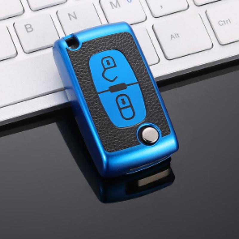 Кожаный чехол для дистанционного ключа из ТПУ для Peugeot 107 207 307 308 407 607 3008 5008 для Citroen Xsara Picasso C5 C6 C8 без ключа