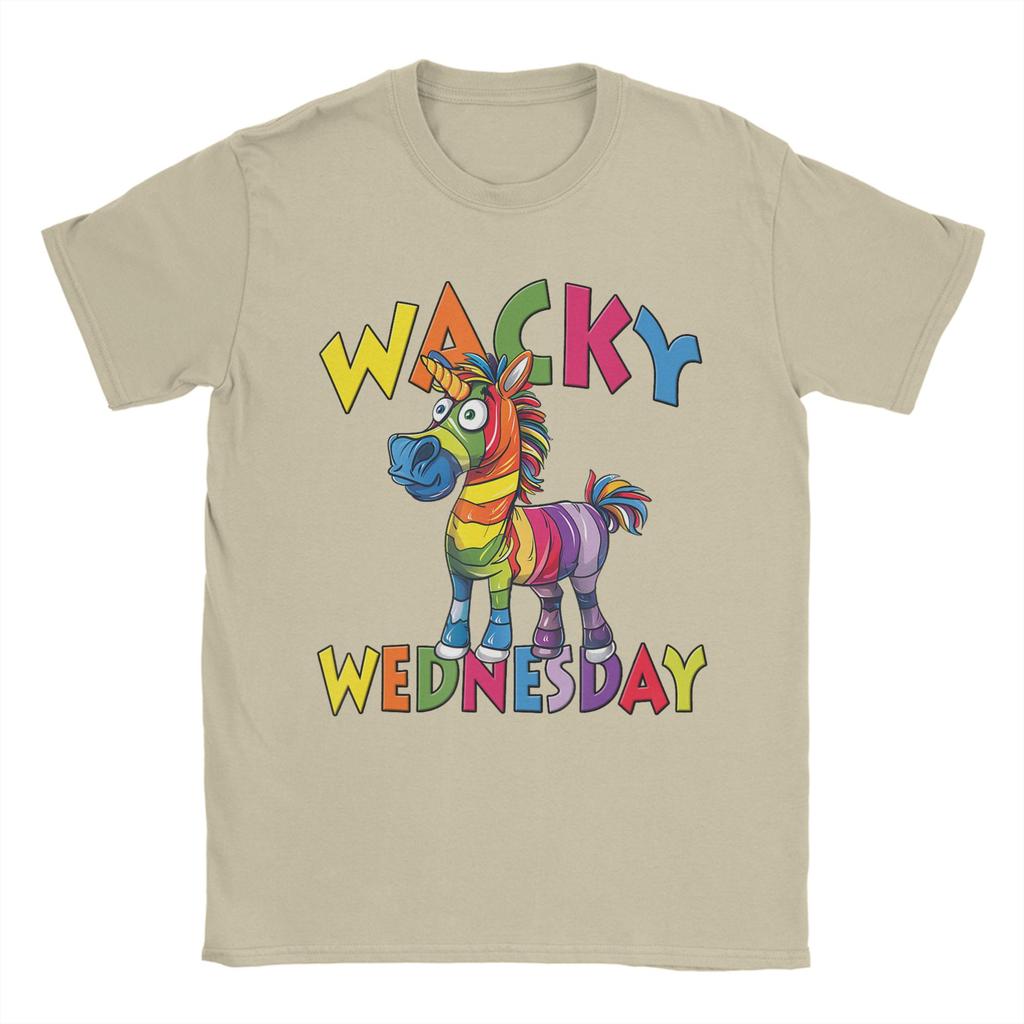 Unisexs Wacky Wednesday Spirit Week Party Day T Shirt  Cotton Tops Leisure Short Sleeve Crewneck Tees Original TShirts