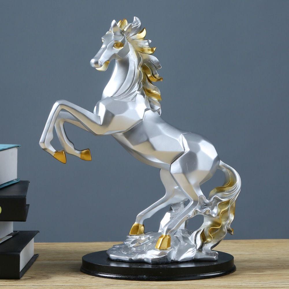 Modern Horse Statue Art Animal Sculpture Miniatures Figurine Horse Ornament TV Cabinet