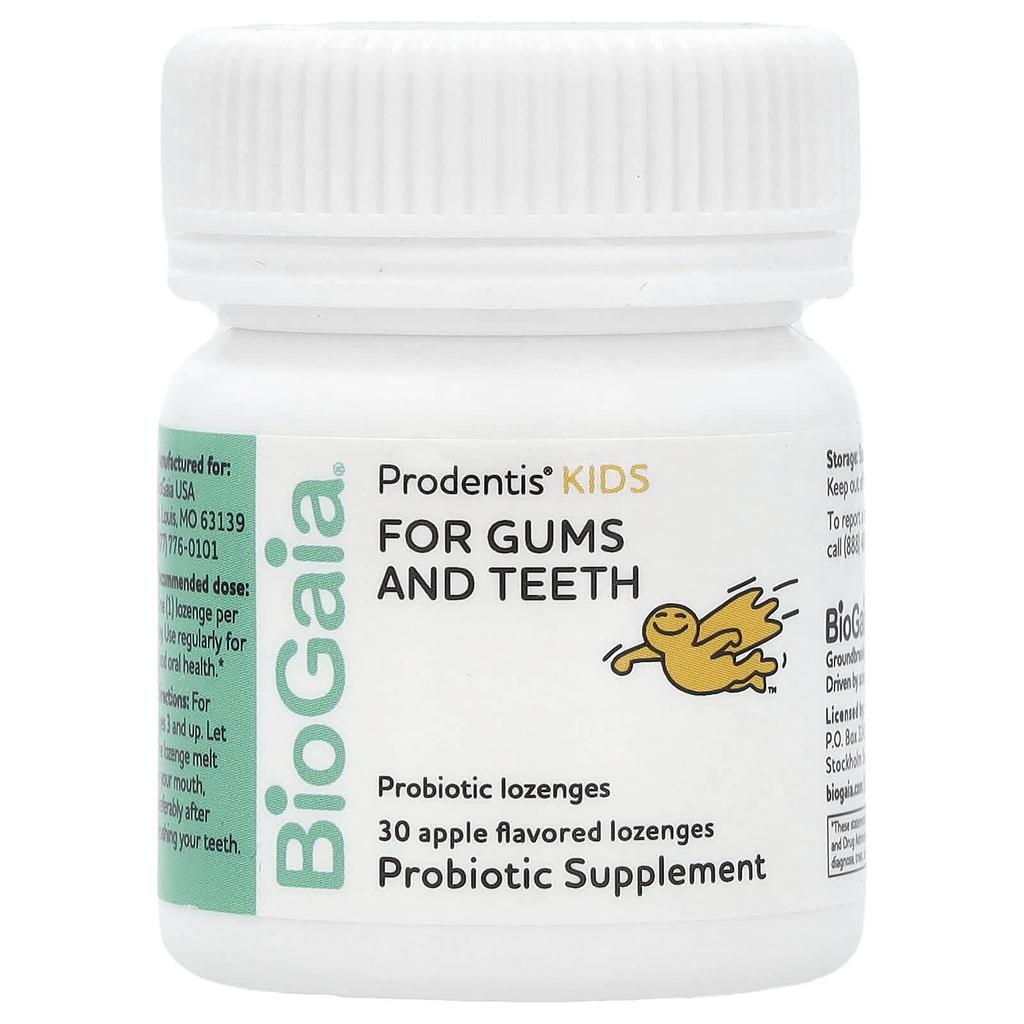 BioGaia, Prodentis Children's, Probiotic Lozenges, Apple Flavor, 200 Million CFU, 30 Lozenges