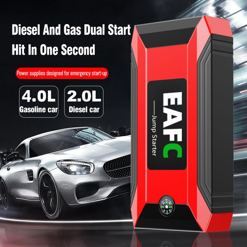 EAFC 2000A/1200A /600A Аварийный источник питания для автомобиля Стартерное устройство для автомобиля АВТОСТАРТЕР с освещением Портативный аккумуляторный Power Bank