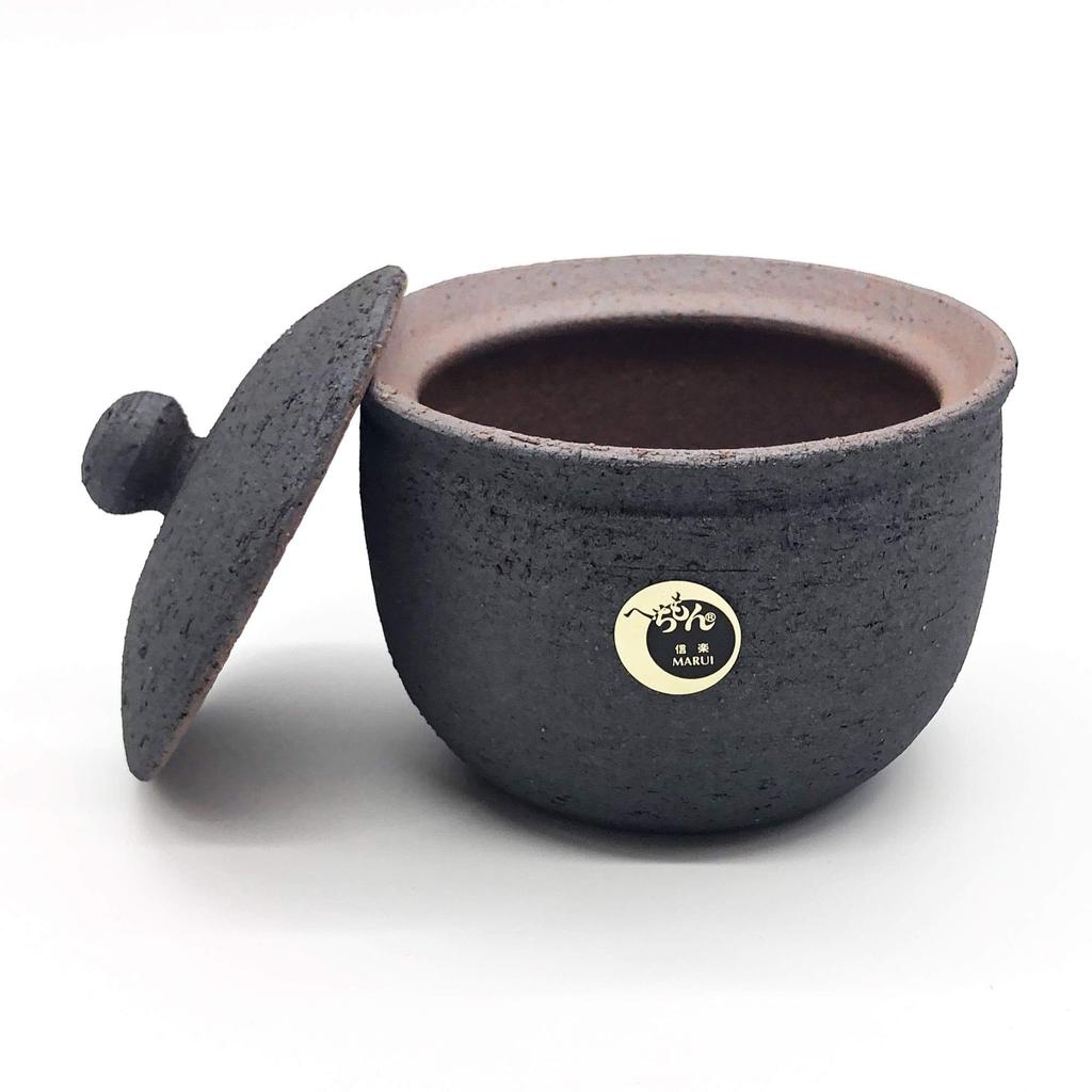 Hechimon Shigaraki Ware Salt Ceramic Storage Salt Made in Moisture Absorbing and Humidity Maintaining Dryness Pot, Large, Black, Canister, Container,