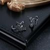 Trendy Retro Scorpion Stud Earrings for Men - Exaggerated Hip Hop Animal Design