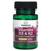 Витамины D3 и K2, 60 растительных капсул