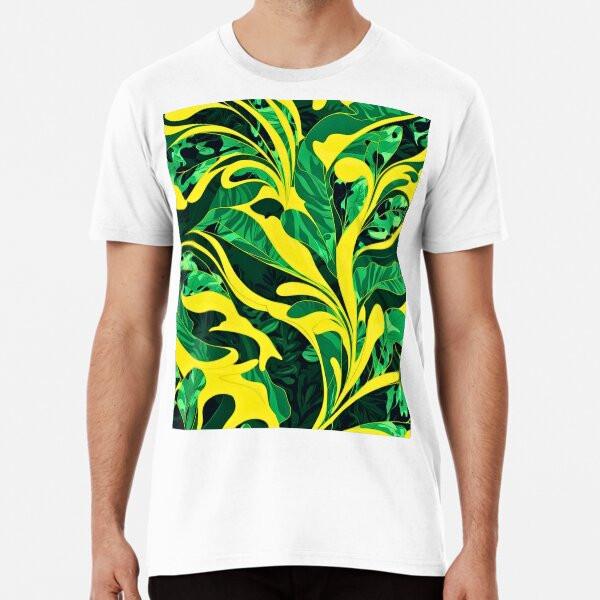 Nature Inspired Camo: Organic, Flowing Green S to 5XL Made in the AU/USA T-Shirt Mens Womens Tees Top