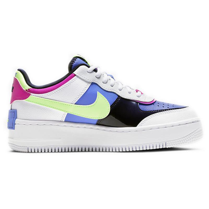 Nike Женские кроссовки Air Force 1 Low Shadow White Sapphire Barely Volt CJ1641-100