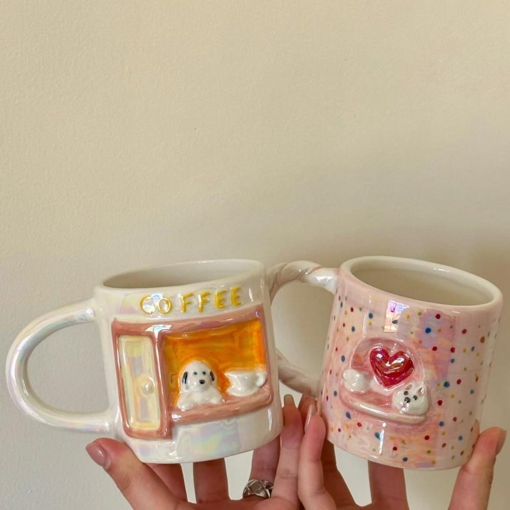 Cartoon Coffee Mug 320 ml Tea Cup Water Cup Puppy Ceramic Milk Cup  Valentine's Day Present
