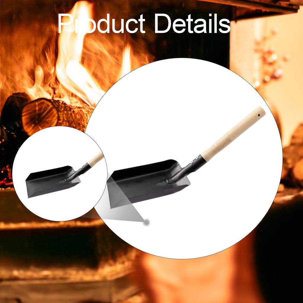 Набор каминного совка и щетки, Набор инструментов для камина, Широкий совок для золы с перчатками, Металлические каминные инструменты