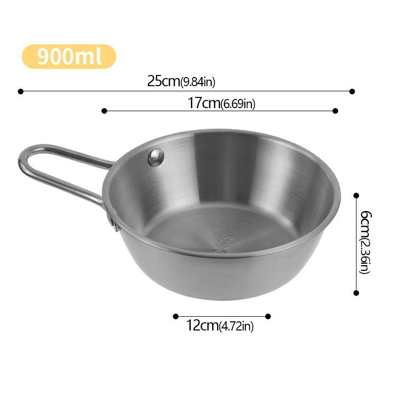 304 Нержавеющая сталь Бытовая корейская кухня Чаша с ручкой Рис Вино Чаши Соус Приправа Блюдо Сервировка Кухонная Посуда