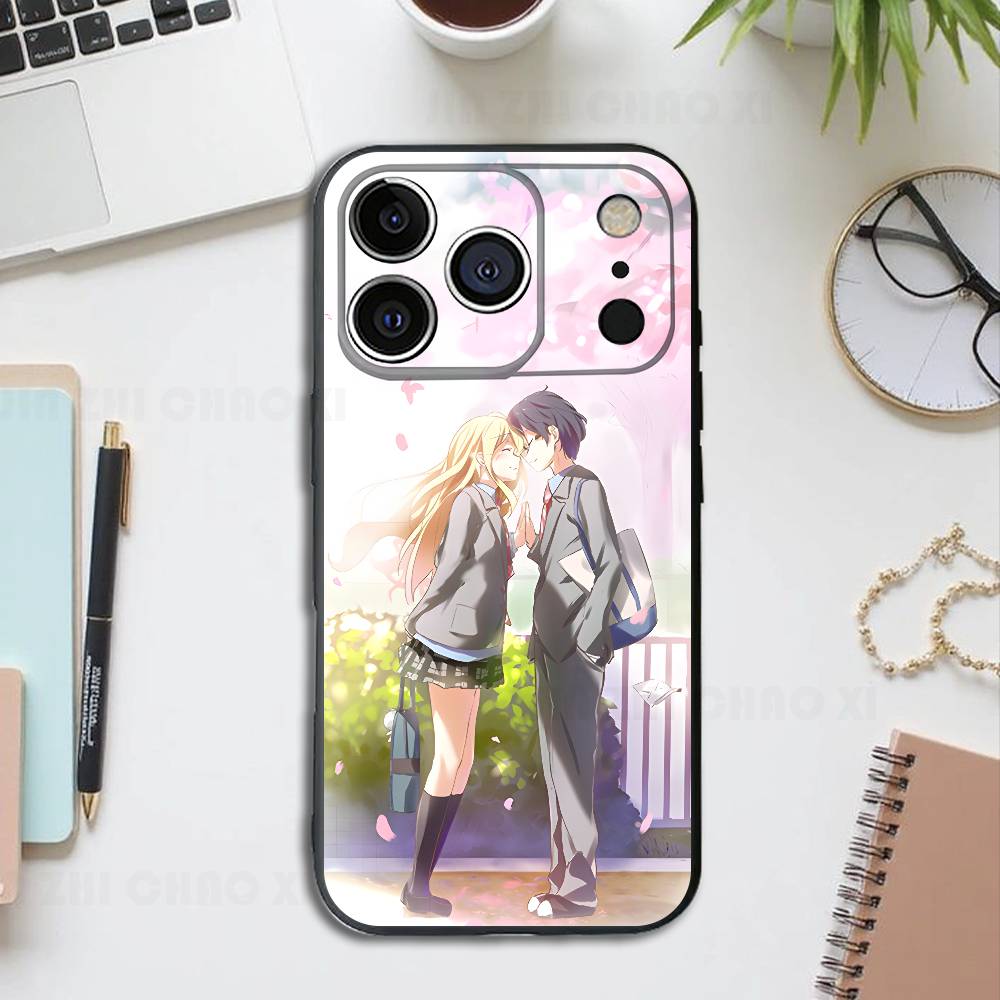 Чехол для телефона April K-Kaori K-Kousei Черный для IPhone 17 16 15 14 13 12 13 12 11 Pro Max Plus XS XR Силиконовый Мягкая задняя крышка