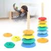 Красочная Радужная Вращающаяся Башня Игрушка-Пирамидка Для Младенцев От 6 Месяцев До 2 Лет С Увлекательными Функциями