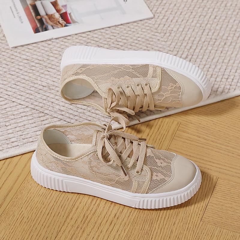 Hollow and breathable little white shoes women's mesh shoes thin mesh student sports shoes women's board shoes