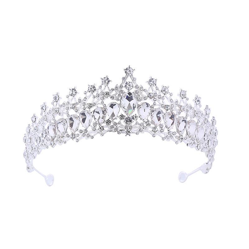 Creative Diamond Tiara Birthday Hair Accessories Wedding Princess Alloy Headband Crown Rhinestone Headband Accessories