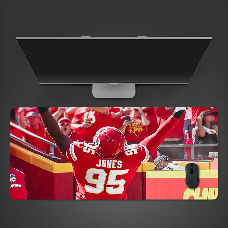 Chris Jones Mouse Pad, Large Gaming Desk Mat, Non-slip XXL Mousepad for Laptop & Tablet, Mini PC Playmat with Stitched Edges
