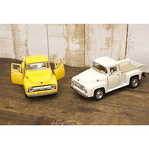 1956 Ford F-100 Ford Pickup Diecast Model Car, 1/38 Scale (13cm/Ivory) American Goods, American Goods Store