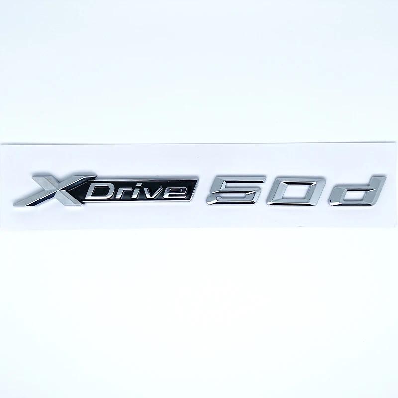 Xdrive 50i 50d 55i 55d Car Fender Emblem Trunk Badge Sticker For BMW X1 X3 X4 X5 X6 X7 Logo Accessories yk2