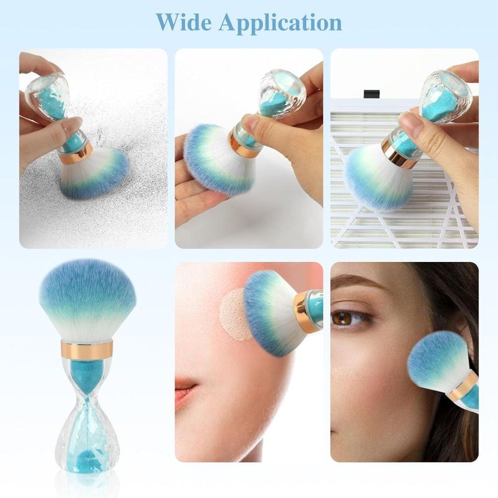 Manicure Nail Dust Brush Hourglass-shaped Nail Art Brush New Clean Up Tools  for Acrylic Nails