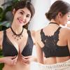 Large Size Women Sexy Beauty Back Wirefree Thin Rose Brassiere Adjustable Front Close Gathered Bra