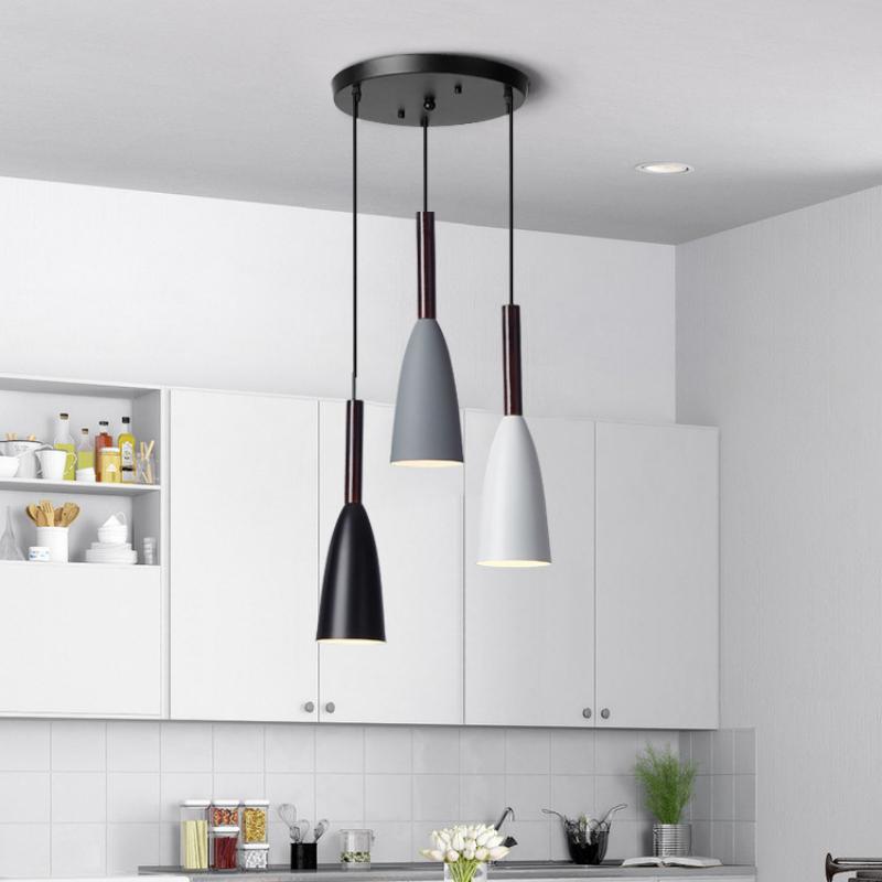 Three Head Dining Room Chandelier Creative Personality Bar Living Room Aluminum Lighting