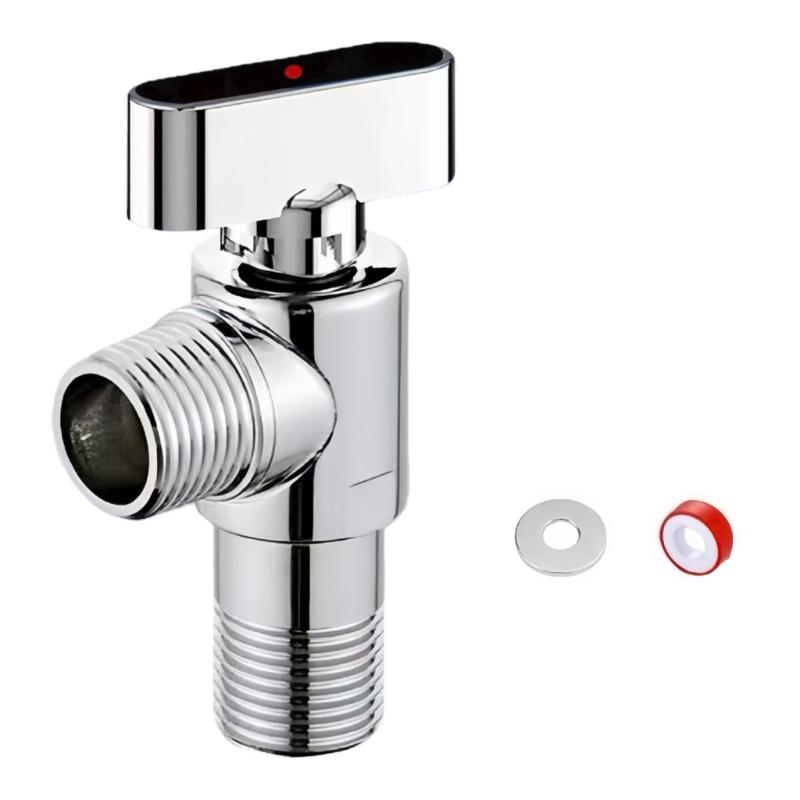High Flows Angle Valves 1/2in Water Flows Control Valves Water Pipe Switches Hot/Cold Water Shut Off Valves Flows Restrictor